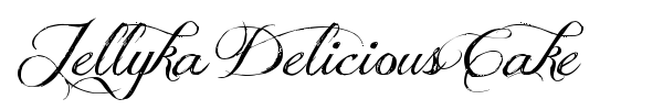 Jellyka Delicious Cake font preview